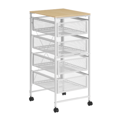 4-Tier Mobile Mesh Drawer Unit with MDF Board Supplier and Manufacturer ...