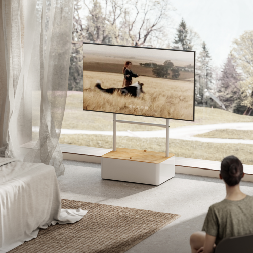 Easel Studio TV Stand With Storage Box FS45-44T-01 makes storage more convenient from china(chinese)