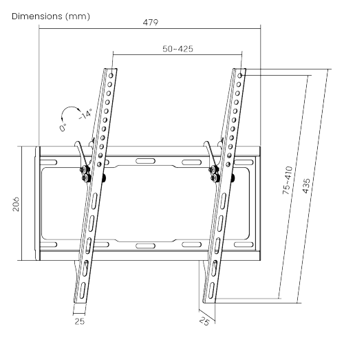 Economy Low Profile Tilt Wall Mount LP34G-44T For most 32"-55" LED, LCD flat panel TVs from china(chinese)