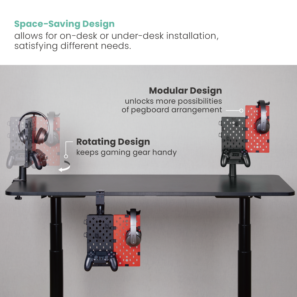 China Desk Mounted Pegboard Headphone Holder Supplier and Manufacturer