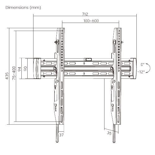 Essential Tilt Curved & Flat Panel TV Wall Mount LP45-46T For most 37"-70" curved & flat panel TVs from china(chinese)