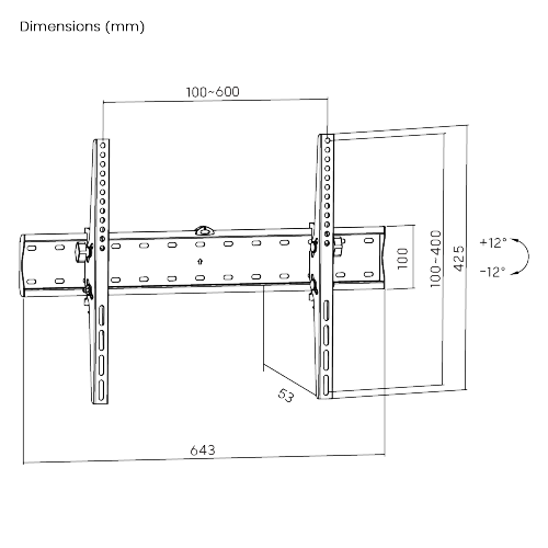 Low Cost Tilt TV Wall Mount KL21G-46T For most 37"-70" LED, LCD Flat Panel TVs from china(chinese)