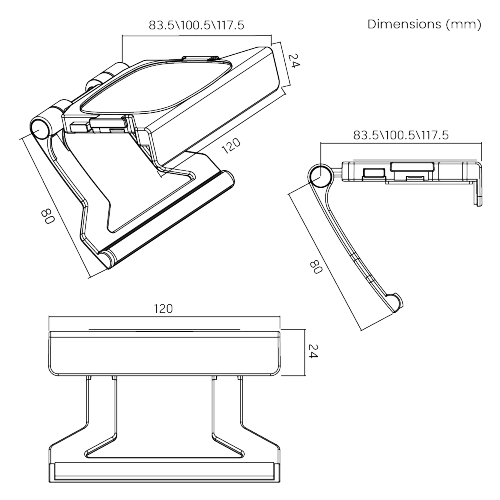 Clip-mounted Media Box Holder APM-03 For Fire TV ,Roku 3, Apple TV and most media boxes from china(chinese)