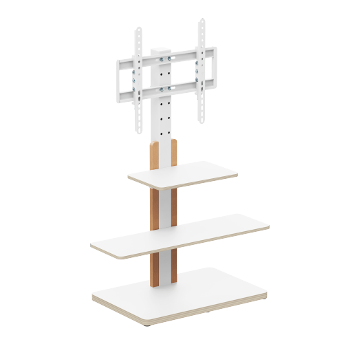 Economy Height-adjustable TV Floor Stand with Shelves  FS52-44T-02 Combing cost-effectiveness and asthetics from china(chinese)