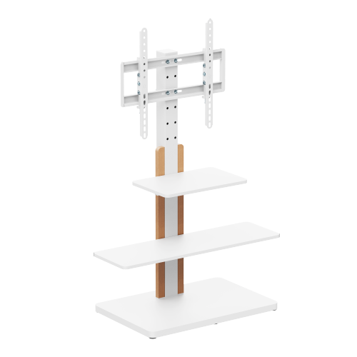 Economy Height-adjustable TV Floor Stand with Shelves  FS52-44T-02 Combing cost-effectiveness and asthetics from china(chinese)