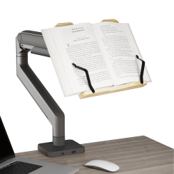 Universal Bamboo Book Holder for Monitor Arms