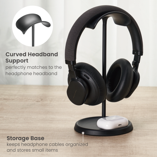 Slim Aluminum Desktop Headphone Stand HPS01-4A For All Headsets Such as Gaming Headphones, Music Headphones from china(chinese)