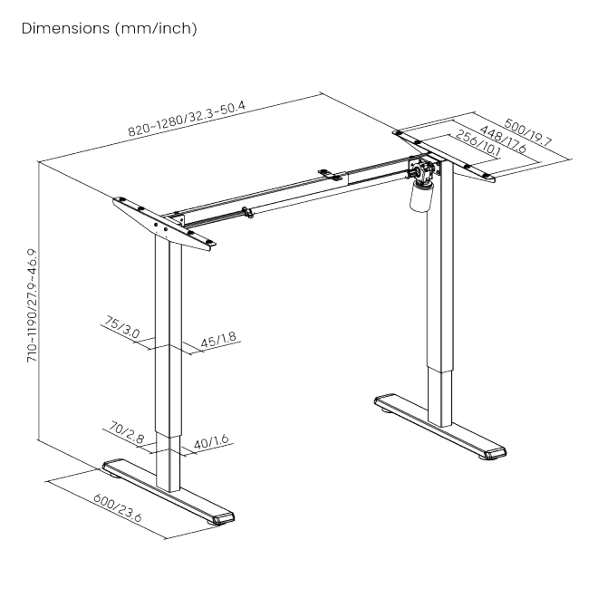 Compact Electric Single-Motor Sit-Stand Desk S08-22R Specially Designed for Limited Space from china(chinese)