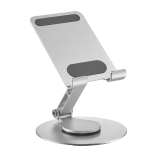 Folding Aluminum Phone & Tablet Stand with 360° Rotation