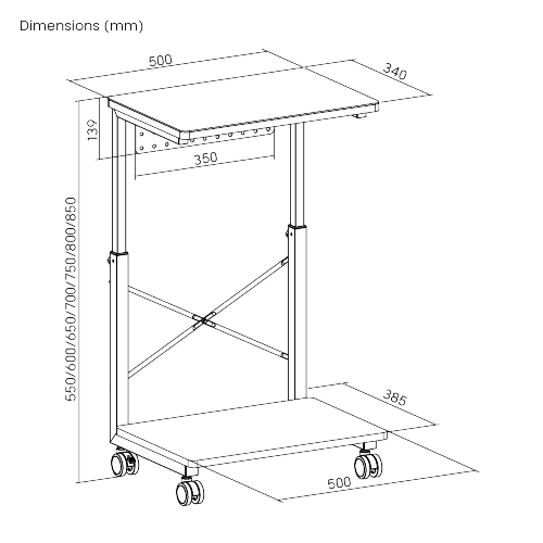 Mobile Height Adjustable CPU Floor Stand with Pegboard CPB28-02 Stay Cool and Organized from china(chinese)