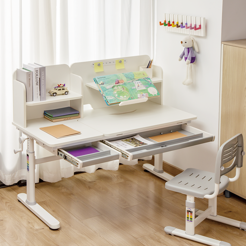 Children's desk store with storage