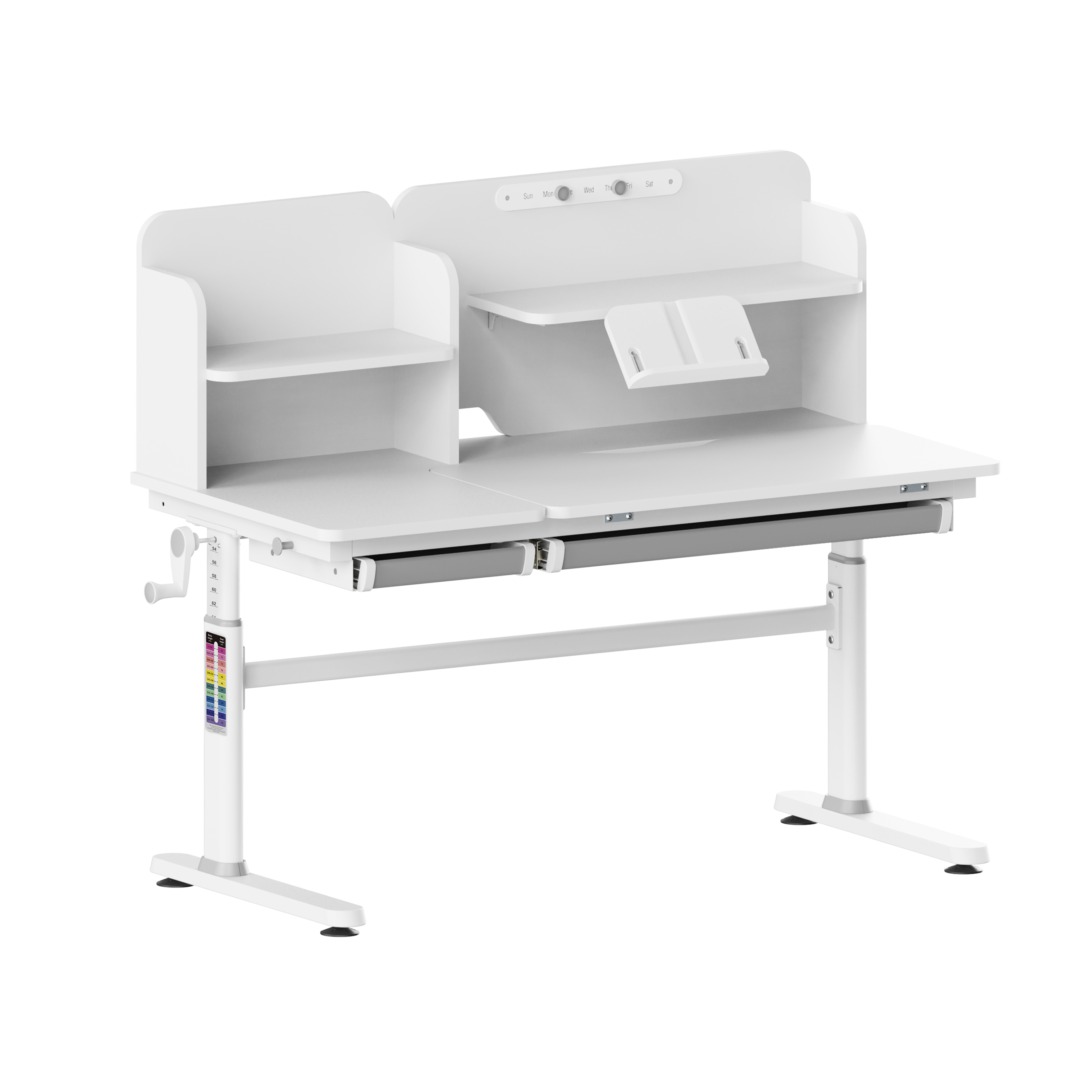 Height Adjustable Children Desk With Book Shelf Storage 1200x600mm 47.2 x23.6 Supplier and Manufacturer LUMI