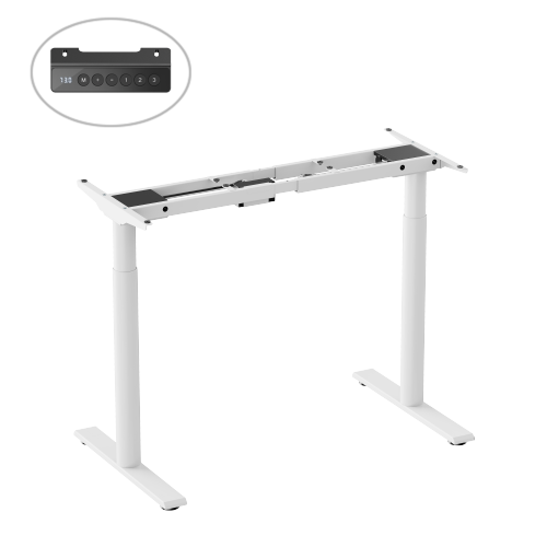 Contemporary 2-Stage Dual-Motor Sit-Stand Desk M10-22DE Featured with elegant round-shaped legs. from china(chinese)