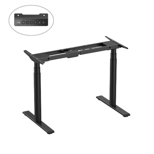 Contemporary 3-Stage Dual-Motor Sit-Stand Desk M10-23DE Featured with elegant round-shaped legs. from china(chinese)