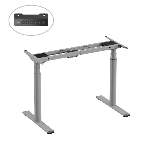 Contemporary 3-Stage Dual-Motor Sit-Stand Desk M10-23DE Featured with elegant round-shaped legs. from china(chinese)