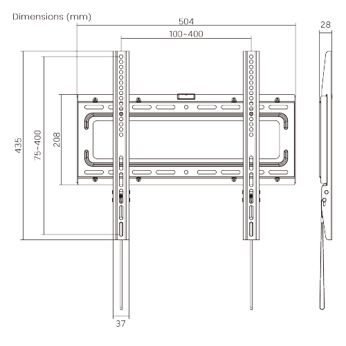 Economy Fixed Curved & Flat Panel TV Wall Mount LP46-44F For most 32"-55" curved & flat panel TVs from china(chinese)