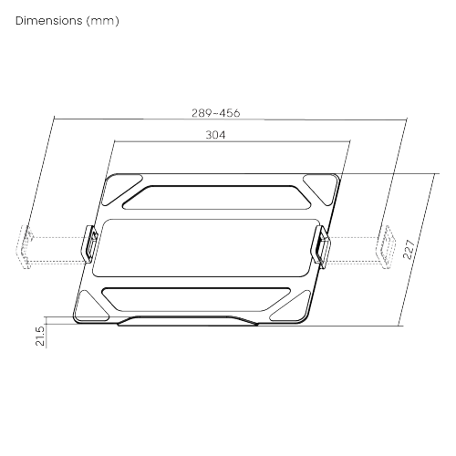 Universal Aluminum Laptop Holder for Monitor Arms NBH-9 For most 11.6"-17.3" Laptops from china(chinese)