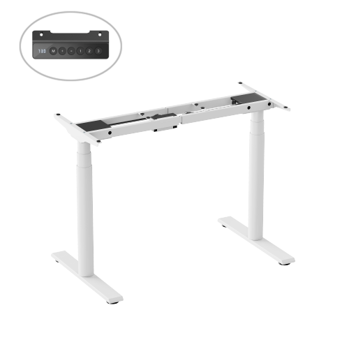 Contemporary 3-Stage Dual-Motor Sit-Stand Desk M10-23DE Featured with elegant round-shaped legs. from china(chinese)
