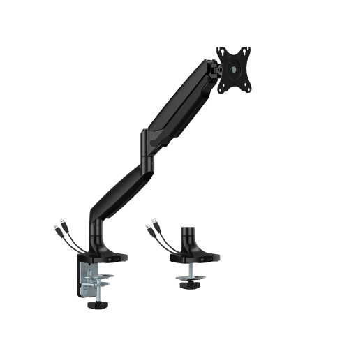 Single Screen Heavy-Duty Gas Spring Monitor Arm with USB Ports LDT82-C012UC For most 17"-45" Monitors from china(chinese)