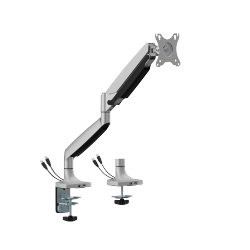 Single Screen Heavy-Duty Mechanical Spring Monitor Arm with USB Ports