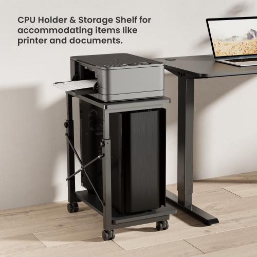 Mobile Height Adjustable CPU Floor Stand CPB28-01 Stay Cool and Organized from china(chinese)