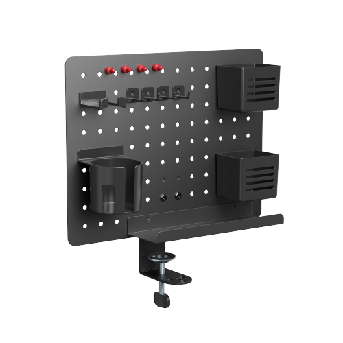 Desk-Mounted Rotating Pegboard PB-002-01R Customizable Layout | Space-Saving Design | Easy Installation from china(chinese)