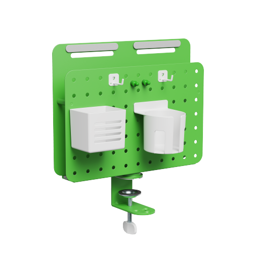 Desk-Mounted Rotating Pegboard with Vertical Organizer  PB-006  Customizable Layout | Space-Saving Design | Easy Installation from china(chinese)