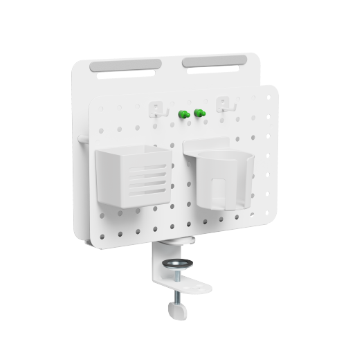 Desk-Mounted Rotating Pegboard with Vertical Organizer  PB-006  Customizable Layout | Space-Saving Design | Easy Installation from china(chinese)