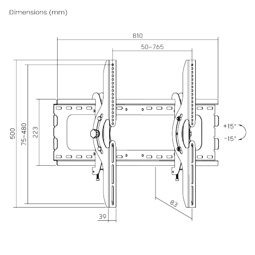 Classic Heavy-duty Tilting Curved & Flat Panel TV Wall Mount PLB-2N For most 37''-70" curved & flat panel TVs from china(chinese)