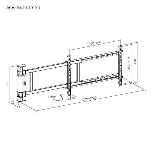 Manual Swing TV Mount PLB-M06H Watch 1 TV in 3 Places from china(chinese)