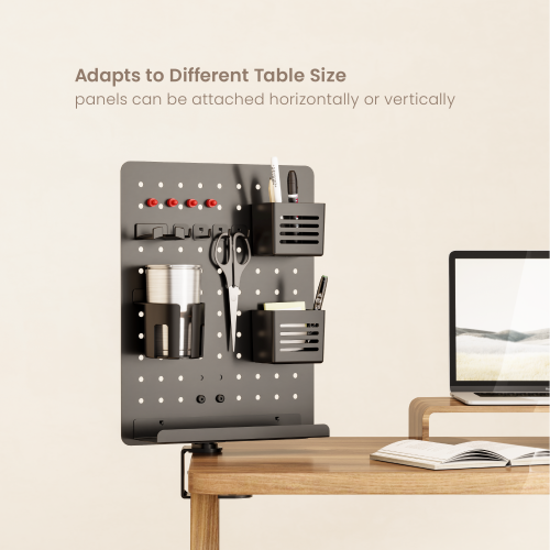 Desk-Mounted Rotating Pegboard PB-002-01R Customizable Layout | Space-Saving Design | Easy Installation from china(chinese)