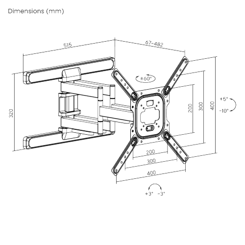 Stylish Full-Motion TV Wall Mount LPA81-446 For solid wall and double stud from china(chinese)