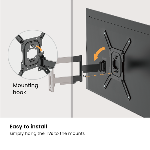 Stylish Full-Motion TV Wall Mount LPA81-443 For solid wall and single stud from china(chinese)