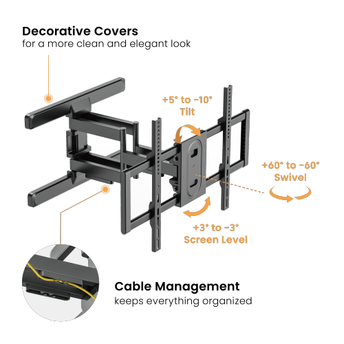 Stylish Full-Motion TV Wall Mount LPA81-466 For solid wall and double stud from china(chinese)