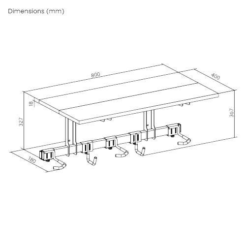 Catch-All Wall Mounted Bike Rack with Overhead Shelf for 3 Bikes LBM09-03S Organize bikes and equipment in one place. from china(chinese)