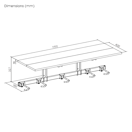 Catch-All Wall Mounted Bike Rack  with Overhead Shelf for 5 Bikes LBM09-05S  Organize bikes and equipment in one place. from china(chinese)
