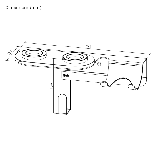 Hair Dryer Wall Mount for Dyson Supersonic HAB-09 Upgraded for 5-attachment Storage from china(chinese)