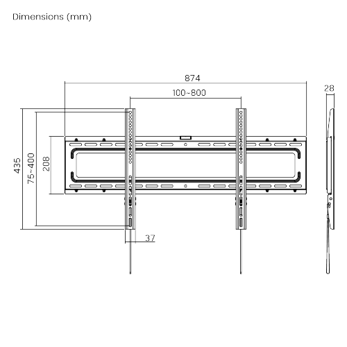 Economy Fixed Curved & Flat Panel TV Wall Mount LP46-48F For most 37"-80" curved & flat panel TVs from china(chinese)