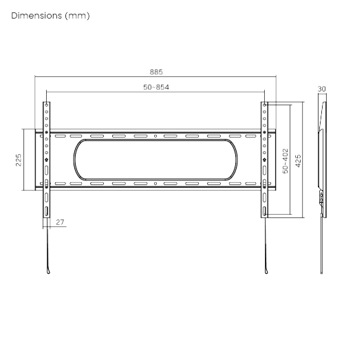 Affordable Heavy-Duty TV Wall Mount LP73-48F For 43’’~90’’ TVs from china(chinese)