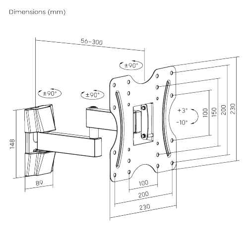 Super Economy Full-motion TV Wall Mount KLA27-222 For most 23"-42" LED, LCD Flat Panel TVs from china(chinese)