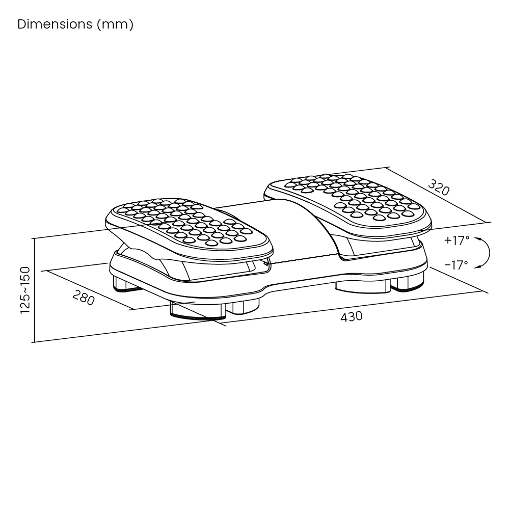 Adjustable Massage Footrest with Split Pedals Supplier and Manufacturer