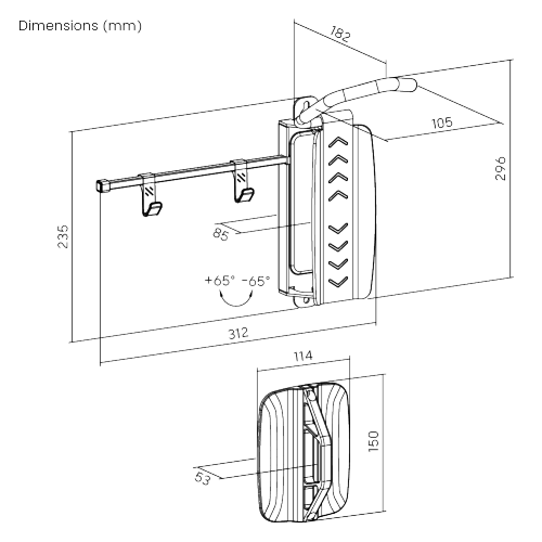 On-Wall Bike Storage Rack LBM10-01S Space Saving & Easy to Use丨Perfect for Most Bikes & E-Bikes from china(chinese)