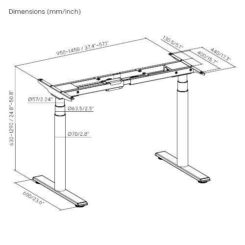 Contemporary 3-Stage Dual-Motor Sit-Stand Desk M10-23DE Featured with elegant round-shaped legs. from china(chinese)