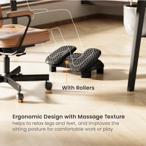 Adjustable Massage Footrest with Split Pedals & Rollers FR16-01 For the Ultimate Comfort from china(chinese)