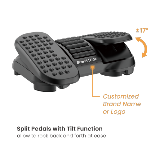 Adjustable Massage Footrest with Split Pedals & Rollers FR16-01 For the Ultimate Comfort from china(chinese)