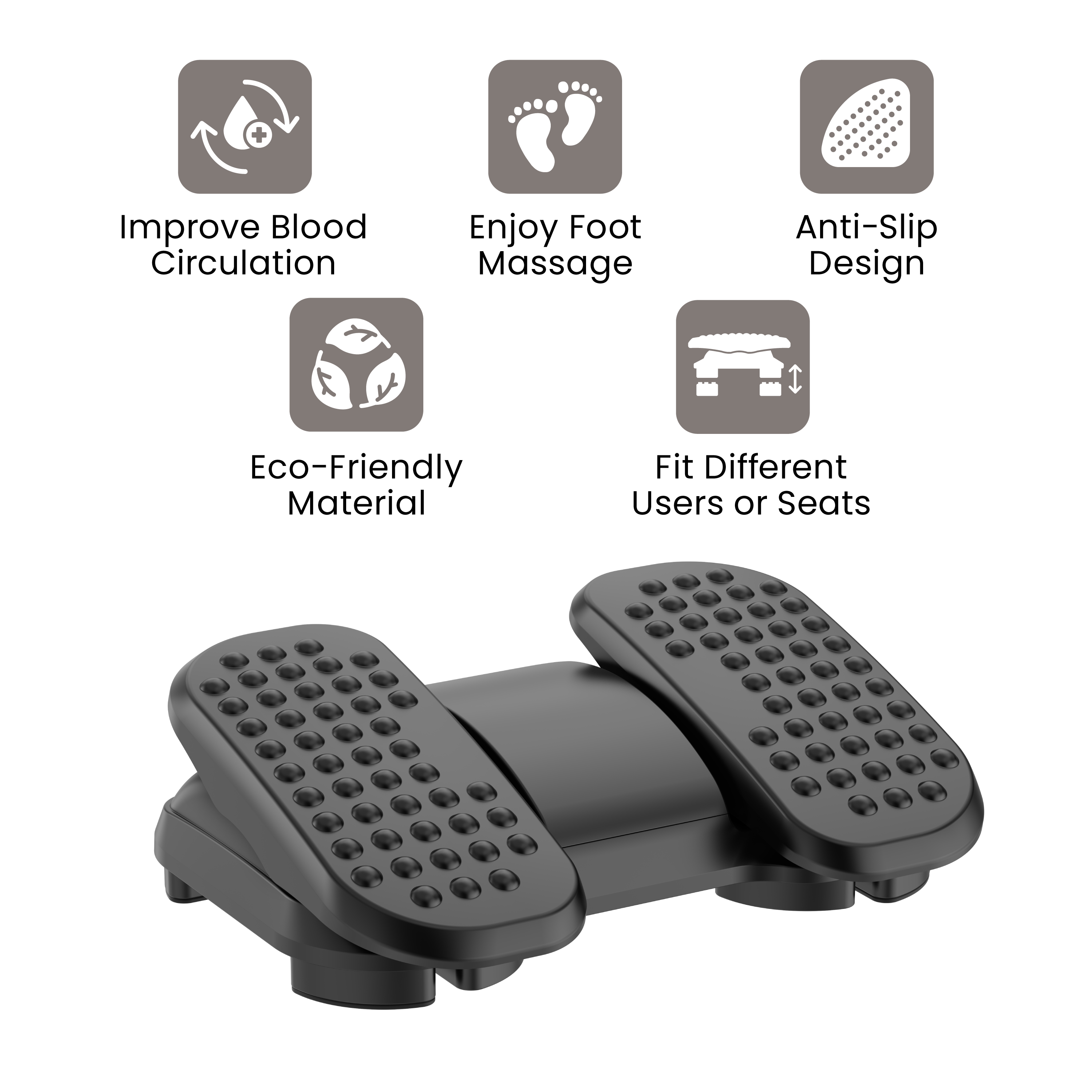 Adjustable Massage Footrest with Split Pedals Supplier and Manufacturer
