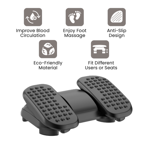 Adjustable Massage Footrest with Split Pedals FR16-02 For the Ultimate Comfort from china(chinese)