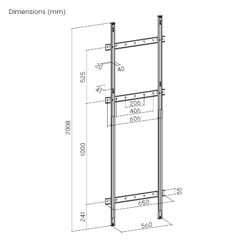Floor-to-Wall Support HAW400E-FR01 Compatible with HAW400E-65/75/90 from china(chinese)