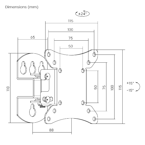 Cable Invisible Full-Motion TV Wall Mount LCD-501N For most 13’’-32’’ Panel TVs from china(chinese)
