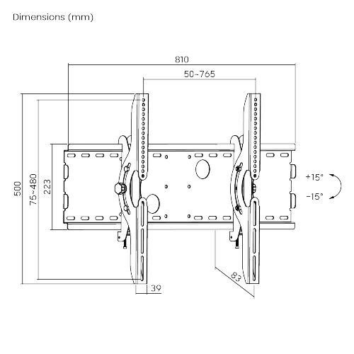 SOPORTE DE PARED INCLINABLE PARA TV DE PANTALLA PLANA & CURVA DE ALTA RESISTENCIA CLÁSICO  PLB-2 Para la mayoría de televisores de pantalla plana & curva de 37"-70" from china(chinese)